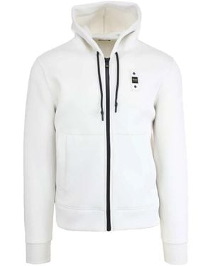 Blauer Zip-Throughs - White
