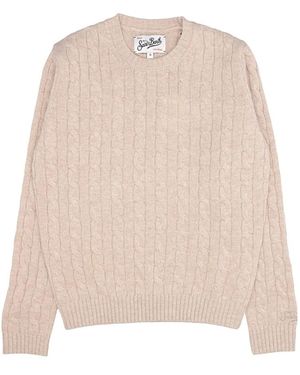 MC2 Saint Barth Rundhals-Strickpullover - Natur