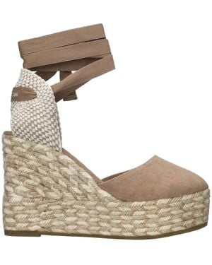 Espadrilles Mit Absatz - Natur