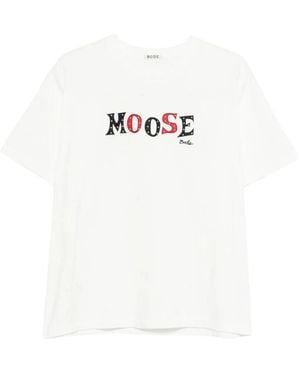 Bode Tops ,Wit ,T-Shirt Met Ronde Hals En Korte Mouwen