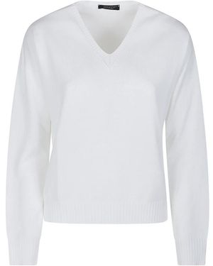 Aragona V-Hals Trui - Wit