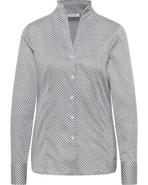 Eterna Elegant Stand Collar Blouses - Grijs