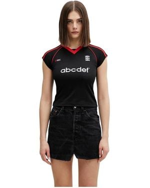 Vetements Alphabet Voetbalshirt T-Shirt - Zwart