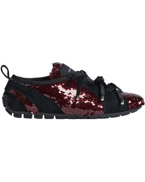 Simone Rocha Schoenen ,Rood ,Leer Slim Sequin Sneakers - Zwart
