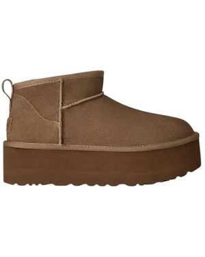 UGG Schoenen ,Bruin ,Wol Classic Ultra Mini Platform