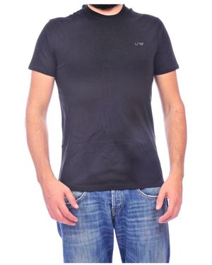 Armani Jeans Tops ,Veelkleurig ,Katoen 6801 Rm 1V T-Shirt - Blauw