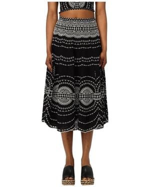 Charo Ruiz Midi Skirts - Black