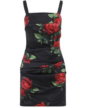 Dolce & Gabbana Kleedjes ,Veelkleurig ,Mini Jurk - Rood
