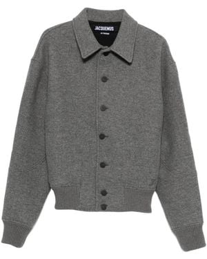 Jacquemus Jassen ,Grijs ,Katoen Feltro Bomberjack