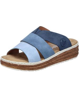 Rieker Slide Sandale - Blau