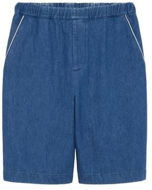 Gucci Korte Broeken ,Blauw ,Denim Denim Shorts