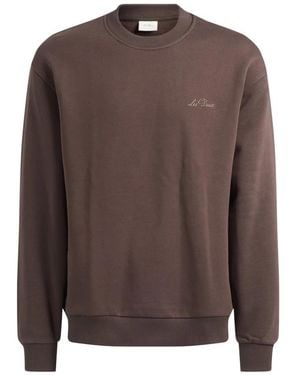 Les Deux Hoodies & Sweatvesten ,Bruin ,Katoen Crew Sweatshirt
