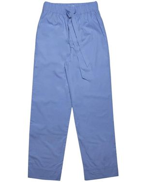 Tekla Poplin Pyjama Broek - Blauw