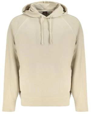 HUGO Hoodie Aus Regenerierter Baumwolle Mit Logo - Natur