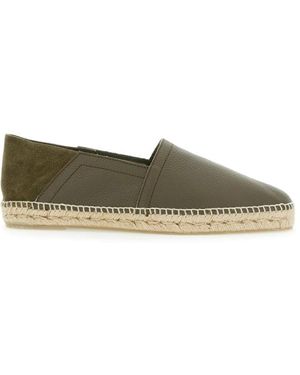 Castañer Grüne espadrilles mit geflochtener raphia-sohle