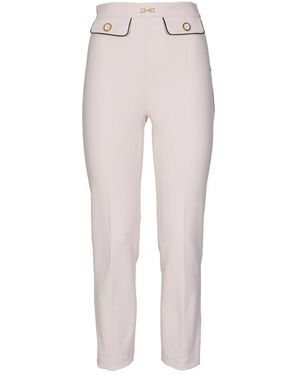 Elisabetta Franchi Slim-Fit Trousers - Neutro