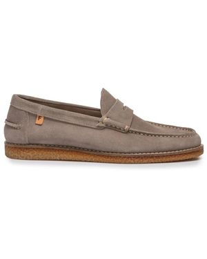 van Bommel Schoenen ,Bruin ,Leer De Krepper Loafer - Grijs