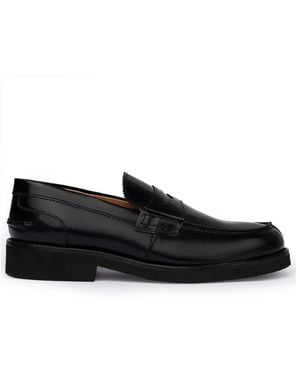 Exton Klassische Lederloafer - Schwarz