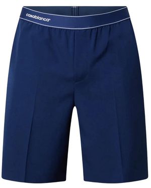 CASABLANCA Wool Sports Short - Blau