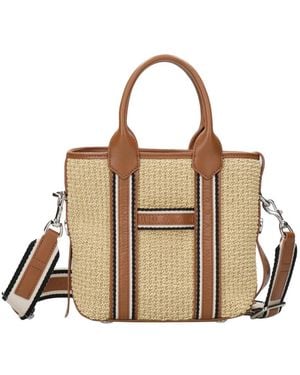 Hogan Raffia- Und Leder-Einkaufstasche - Braun
