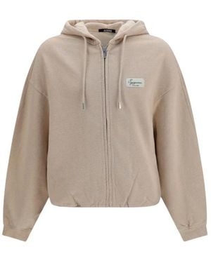 Jacquemus Hoodies & Sweatvesten ,Katoen Le Hoodie Montaigne - Bruin