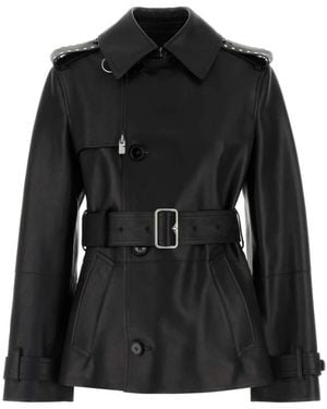 Burberry Schwarze Lederjacke