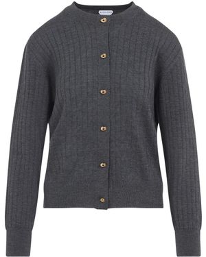 Bottega Veneta Grauer Wollpullover Stilvolles Design