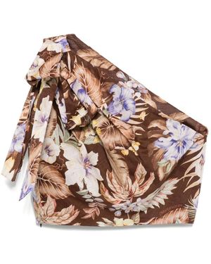 Zimmermann Bruine Blouse Met Strik