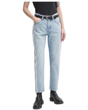 Levi's High Waisted Rechte Jeans - Blauw