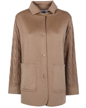 Max Mara Single-Breasted Coats - Bruin