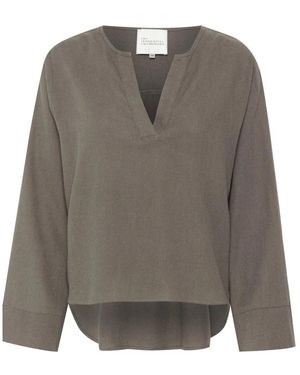 My Essential Wardrobe Overhemden ,Bruin ,Dias Mw Blouse - Grijs