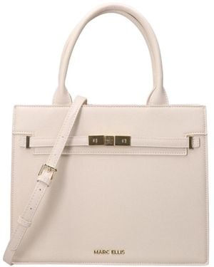 Marc Ellis Tassen ,Leer Around Tote - Naturel
