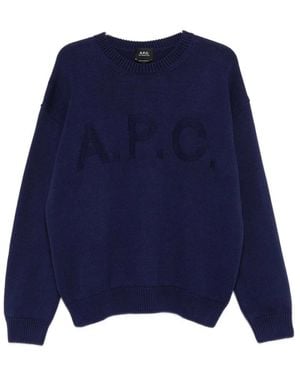 A.P.C. Round-Neck Knitwear - Blue