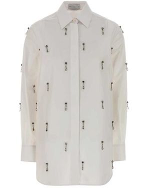 Stella McCartney Crystal Emb Poplin Shirt - Wit