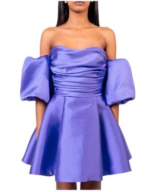 Doris S Elegantes Türkises Kurzes Kleid - Lila