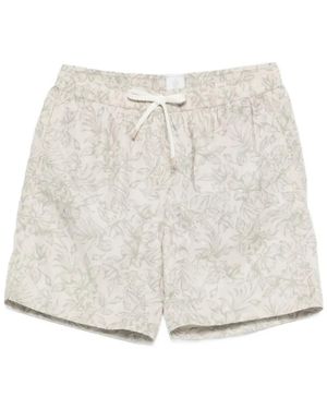 Eleventy Badmode ,Groen ,Polyester Zwemshorts - Naturel