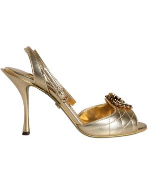 Dolce & Gabbana Goldene stiletto-absatzsandalen - Mettallic