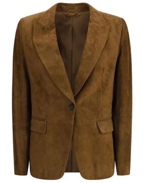 Brunello Cucinelli Stilvolle Suede Jacket - Braun