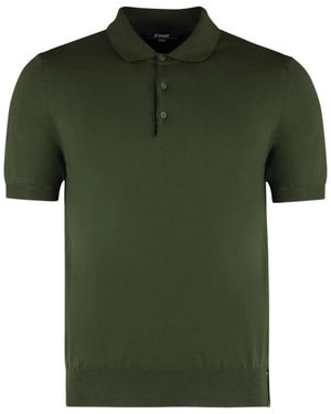K-Way Tops ,Groen ,Katoen Pleyne Gebreid Poloshirt