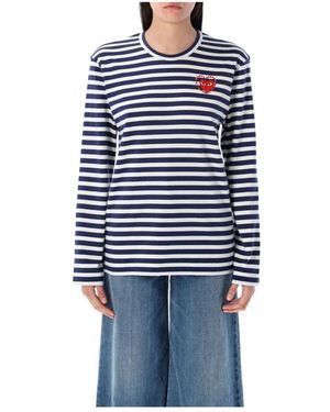 COMME DES GARÇONS PLAY Long Sleeve Tops - Blue