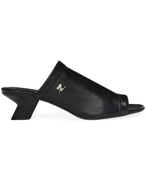 Courreges Heeled Mules - Black