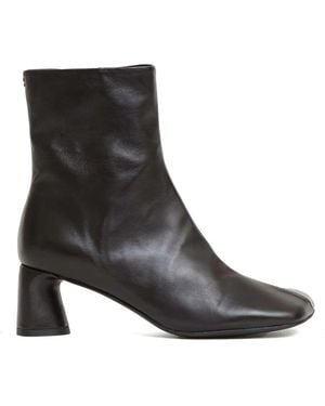Halmanera Stivaletto Pelle Nera Tacco 60 Mm - Schwarz
