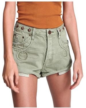 One Teaspoon Denim Shorts - Green