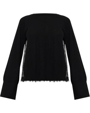 Blumarine Pullover Mit Spitzendetails - Schwarz