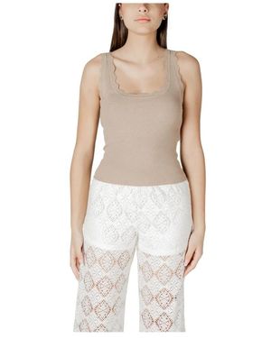 Jacqueline De Yong Sleeveless Tops - Neutro