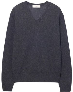 DUNST Kaschmir-Pullover Mit V-Ausschnitt - Blau