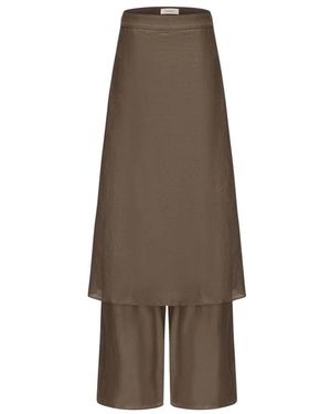 Ruohan Wood Skirt Pants - Bruin