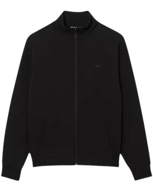 Lacoste Double-Faced Jersey Commuter Zipped Sweatshirt - Zwart