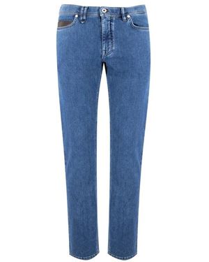 Brioni Stretchkatoenen Jeans Voor Casual Dragen - Blauw