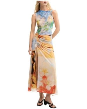 Desigual Maxi Dresses - Metallic